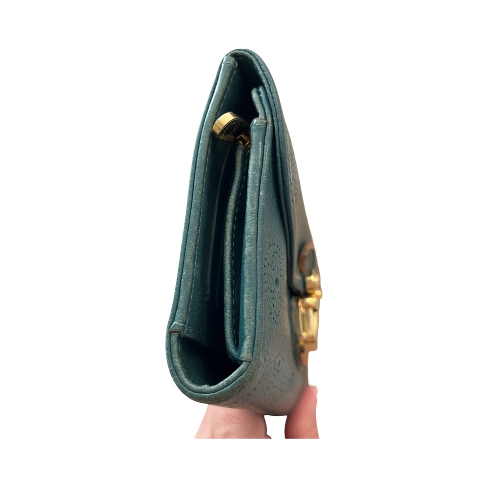 Louis Vuitton Mahina Amelia Wallet Teal Perforated Monogram Leather - Picture 13 of 15